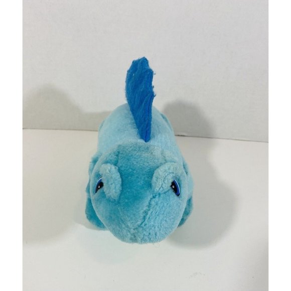 A & B Novelty Dinosaur Plush Blue Yellow Stegosaurus 1982 Stuffed Animal Vintage - Picture 4 of 9